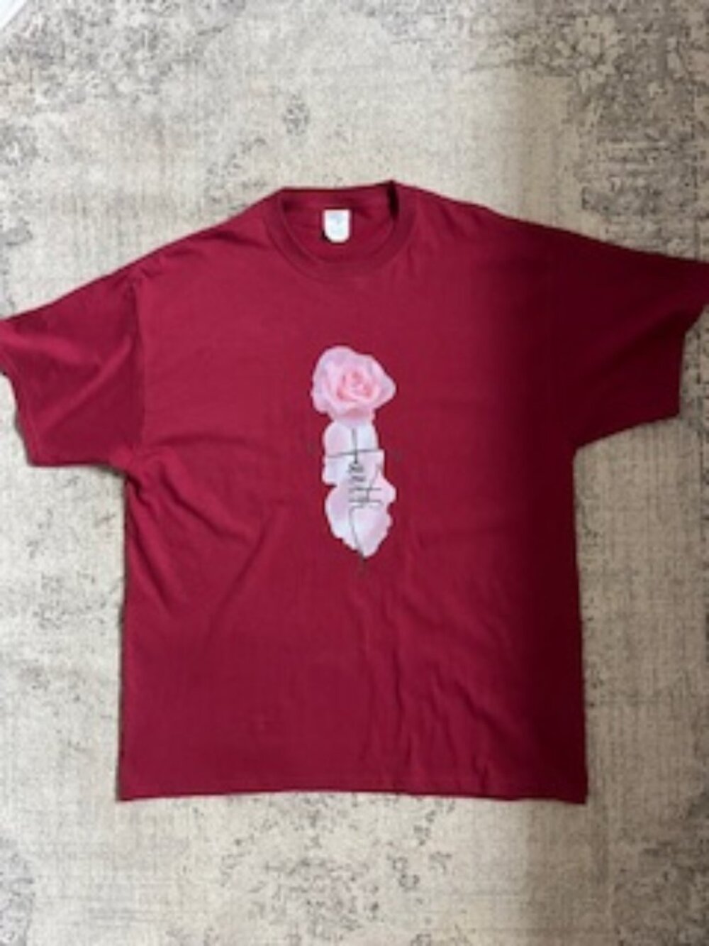 🧡3/15 Port & Company Red "Faith" Cotton T-Shirt Women's XL